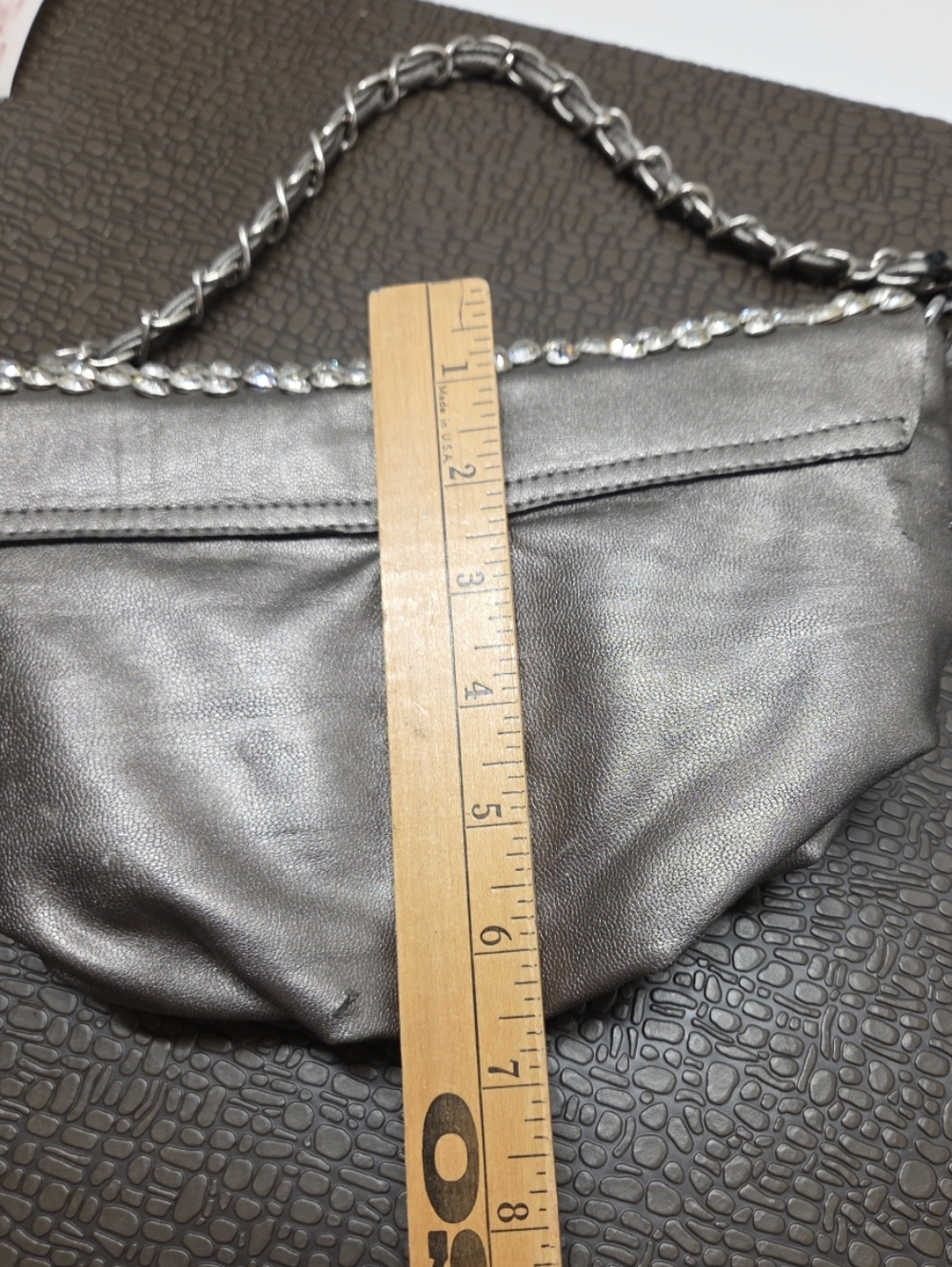 Studded Fringe Bag Silver - Picture 4 of 8